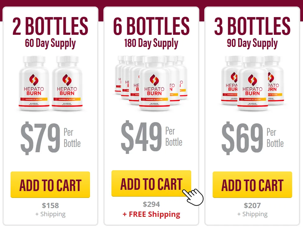 HepatoBurn Pricing Table